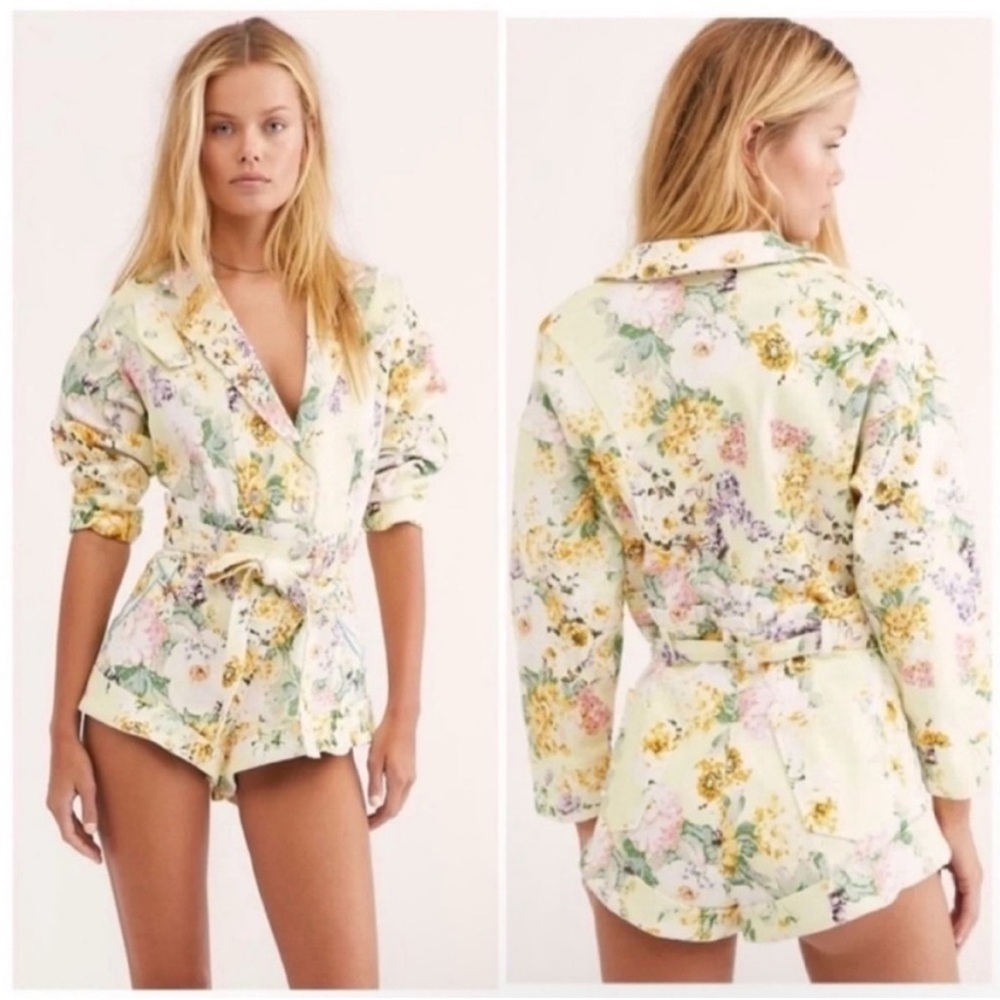 For Love & Lemons Chamomile Floral Romper NWT